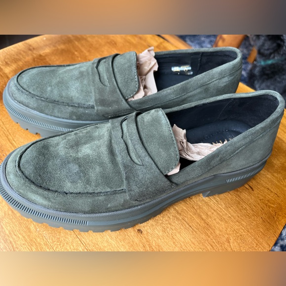 Portland Leather Shoes - Portland Leather Shoes Patina Zoe chunky loafers tarragon size W9